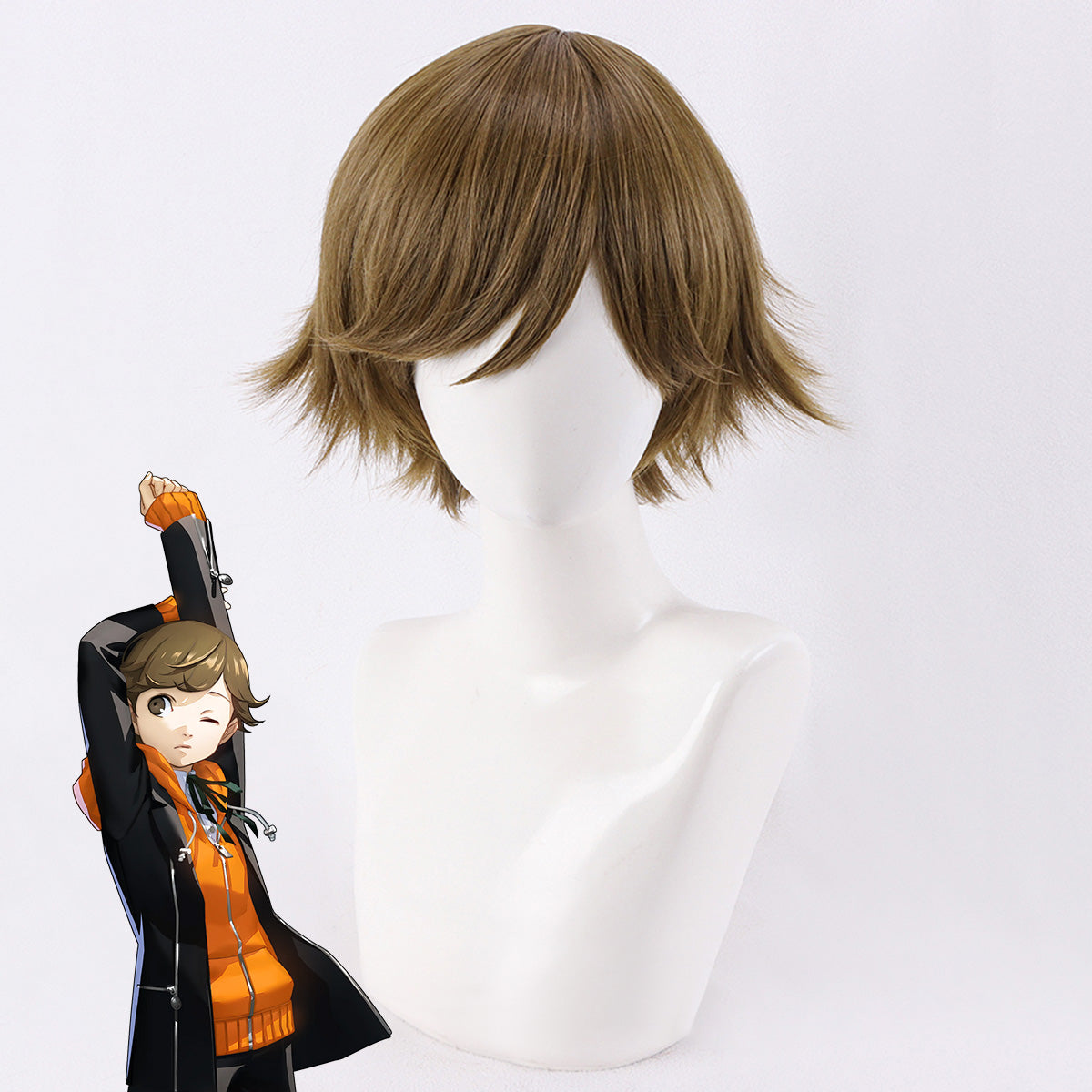 Honkai: Parrucca cosplay Star Rail Welt Yang Brown