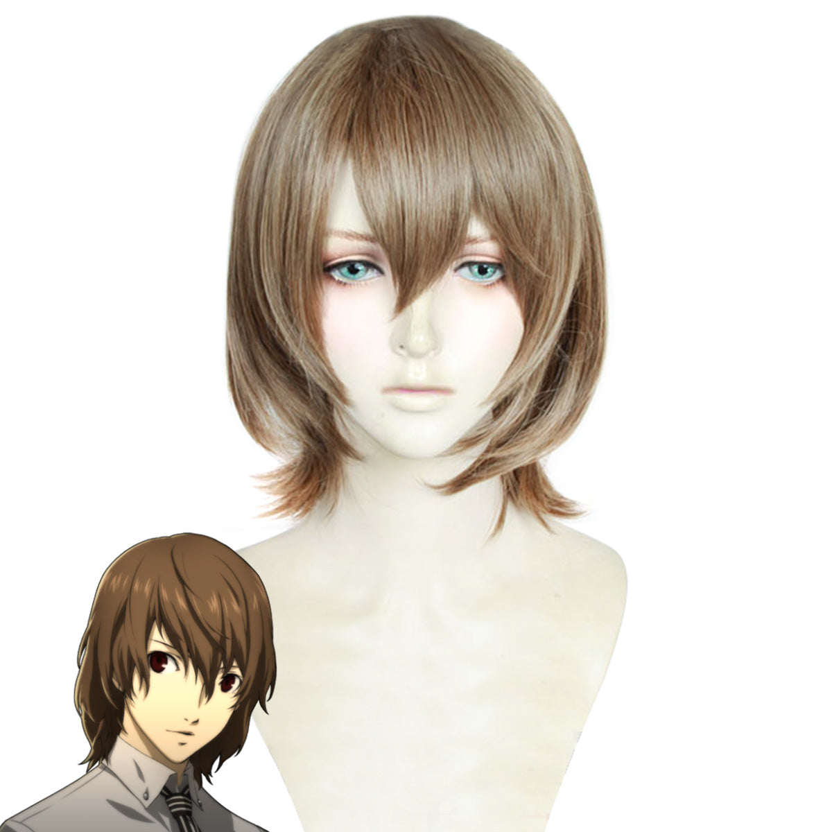 Persona 5 Goro Akechi Brown Cosplay Wig