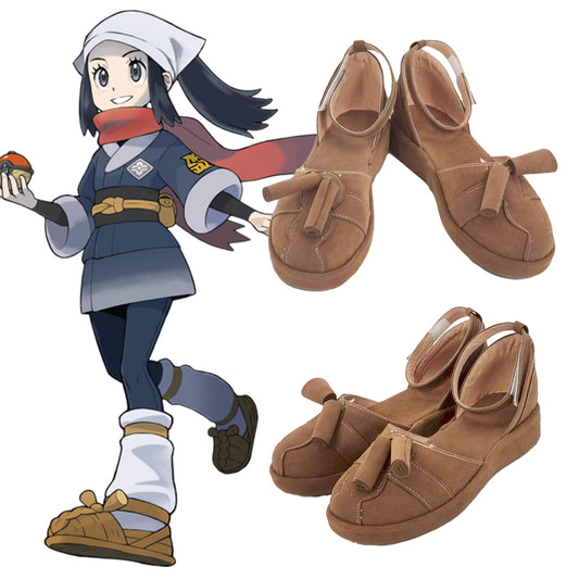 Pokemon Legends: Arceus Female protagonist Akari Brown Cosplay Shoes