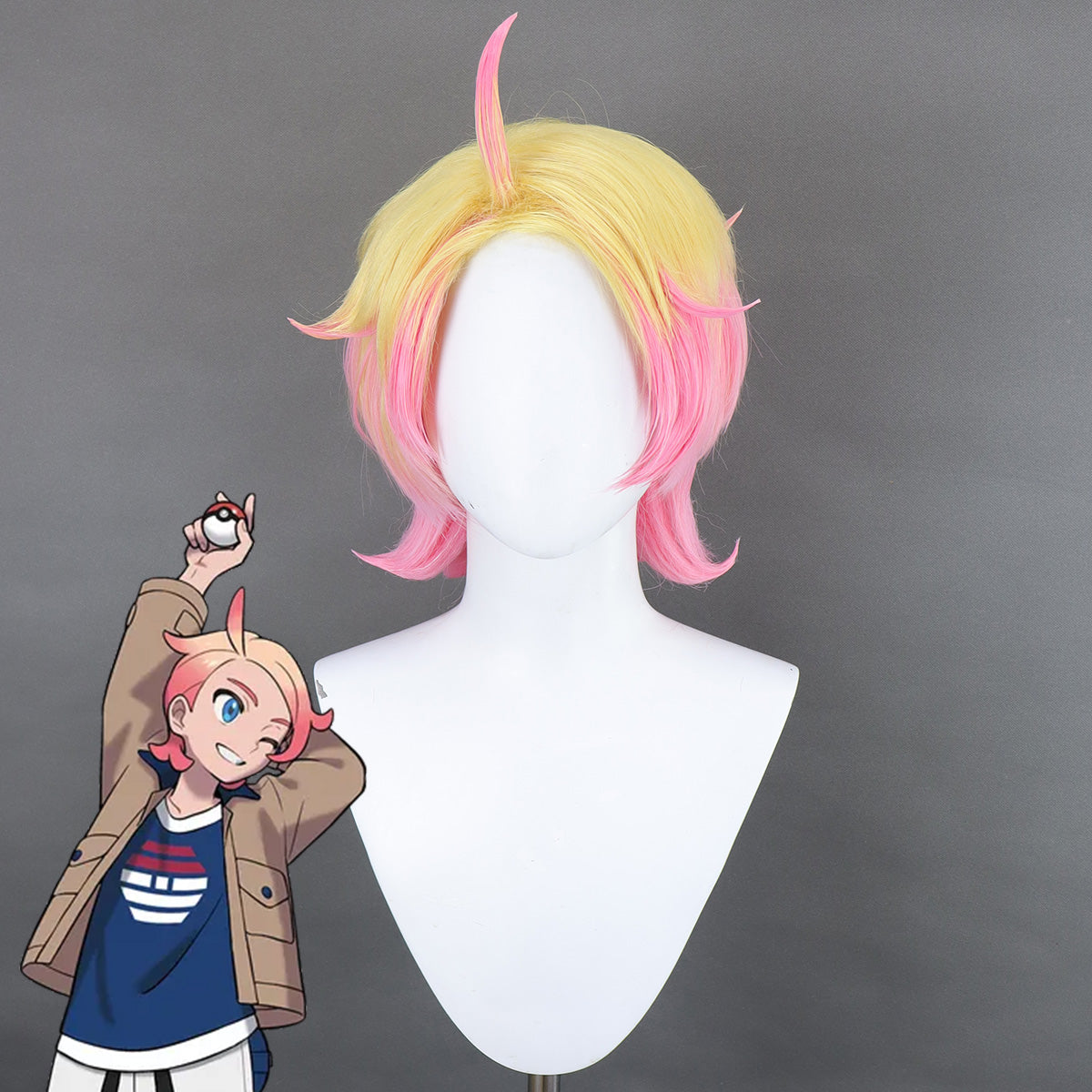 Pokemon Legends: ZA Urbain Pink Cosplay Wig