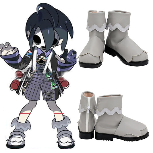 Pokemon Sword And Shield Ghost-Type Gym Leader Allister White Cosplay Shoes