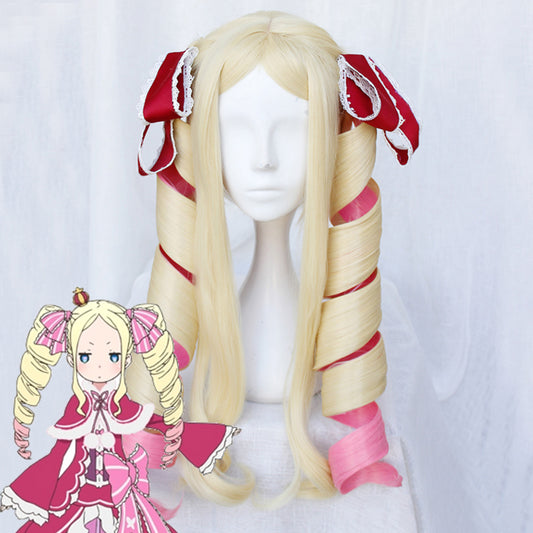 Re: Life In A Different World From Zero Beatrice Light Golden Pink Cosplay Wig - Only Wig
