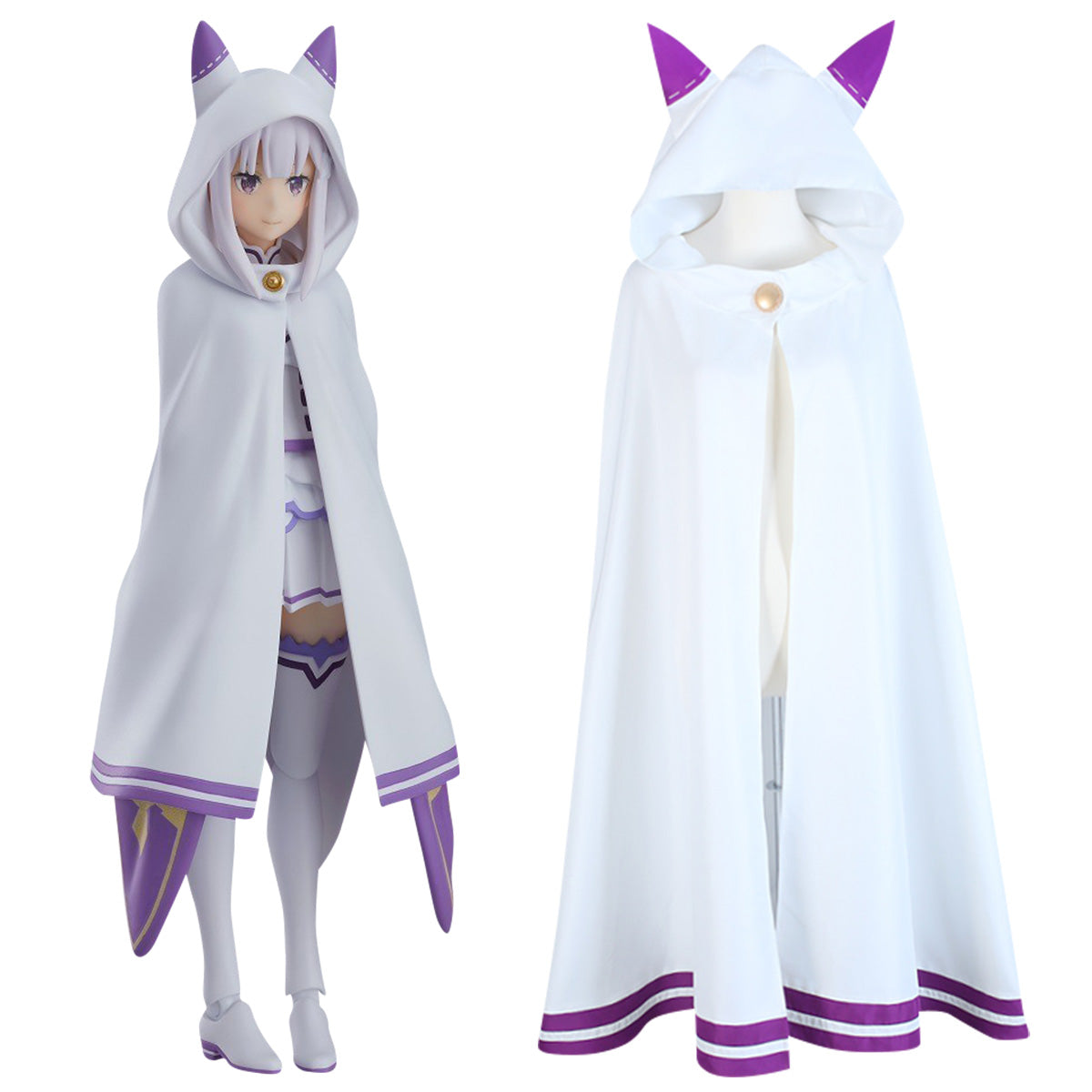 Re: Life In A Different World From Zero Emilia Cloak Cosplay Costume