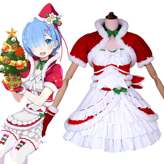 Re: Life In A Different World From Zero Re: Zero Starting Life in Another World Christmas Rem Cosplay Costume