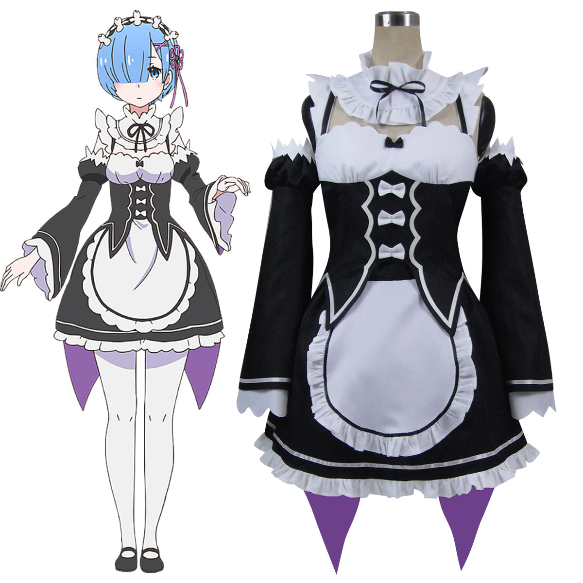 Re: Life In A Different World From Zero Rem Cosplay Costume