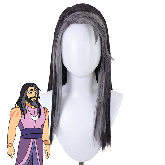 She-Ra and the Princesses of Power King Micah Black Grey Cosplay Wig