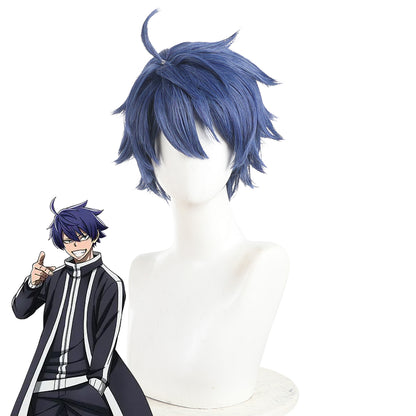 Tougen Anki Shiki Ichinose Blue Cosplay Wig