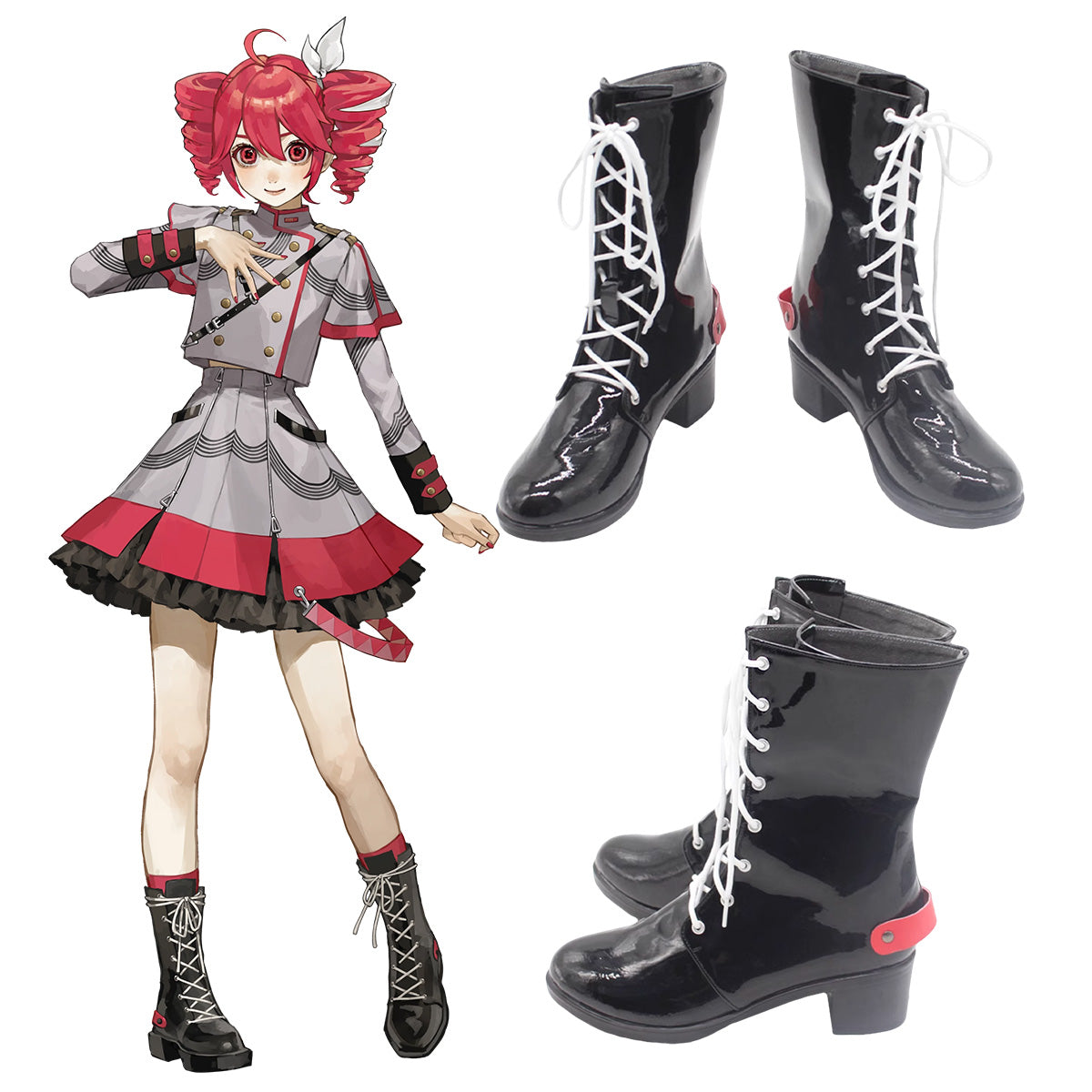 UTAU Kasane Teto Black Cosplay Shoes
