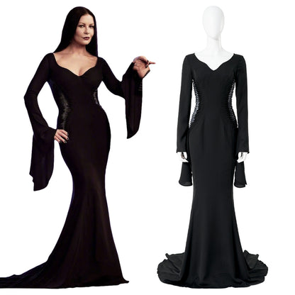 Wednesday The Addams Family(2022 TV Series) Morticia Addams Cosplay Costume