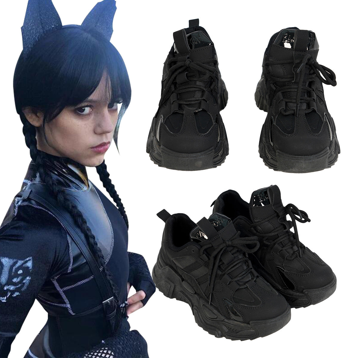 Wednesday Docs Wednesday The Addams Family (2022 TV Series) Wednesday Cat Suit Black ...