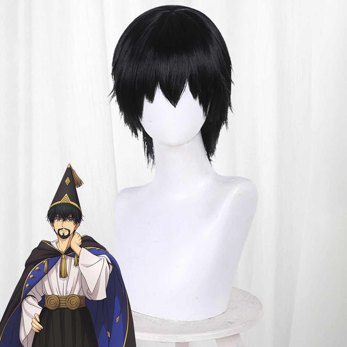 Perruque de cosplay en argent Honkai: Star Rail Arlan