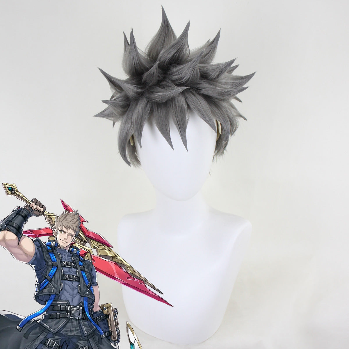 Xenoblade Chronicles 3 Future Redeemed Rex Grey Cosplay Wig