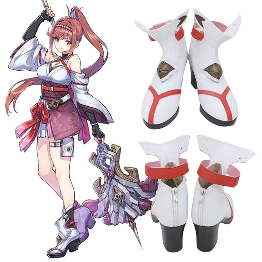 Akatsuki Deidara de Naruto Halloween zapatos blancos botas de Cosplay