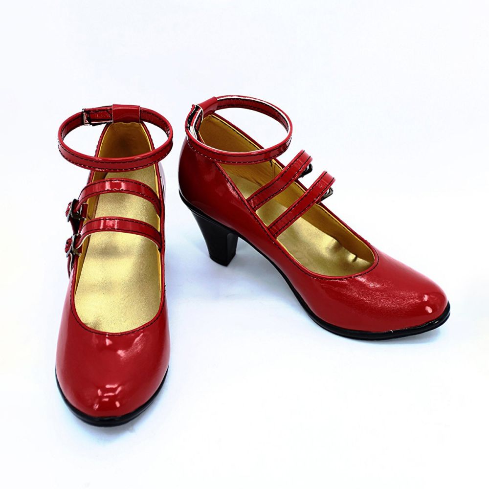 Danganronpa Dangan Ronpa Celestia Ludenberg Red Cosplay Shoes