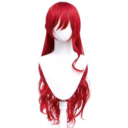 Honkai: Star Rail Himeko peluca de cosplay rojo