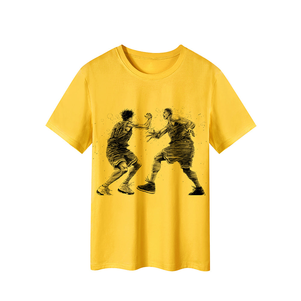 The First Slam Dunk Rukawa Kaede & Sakuragi Hanamichi T-Shirt Yellow