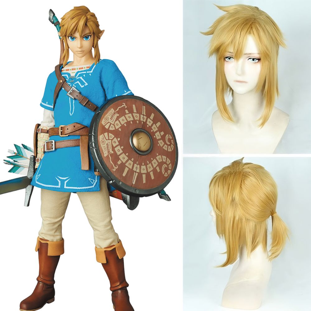 The Legend of Zelda: Breath of the Wild Link Gloden Cosplay Wig