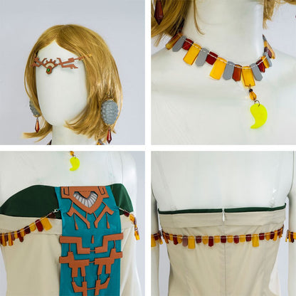 Disfraz de cosplay de princesa Zelda (vestido Zonai) Las leyendas de Zelda: lágrimas del reino