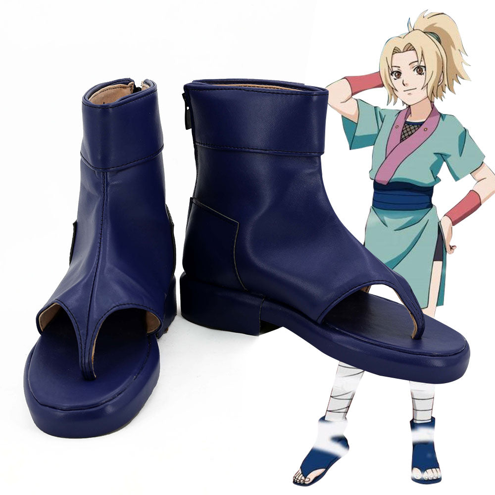 Young Tsunade from Naruto Halloween Blue Cosplay Shoes