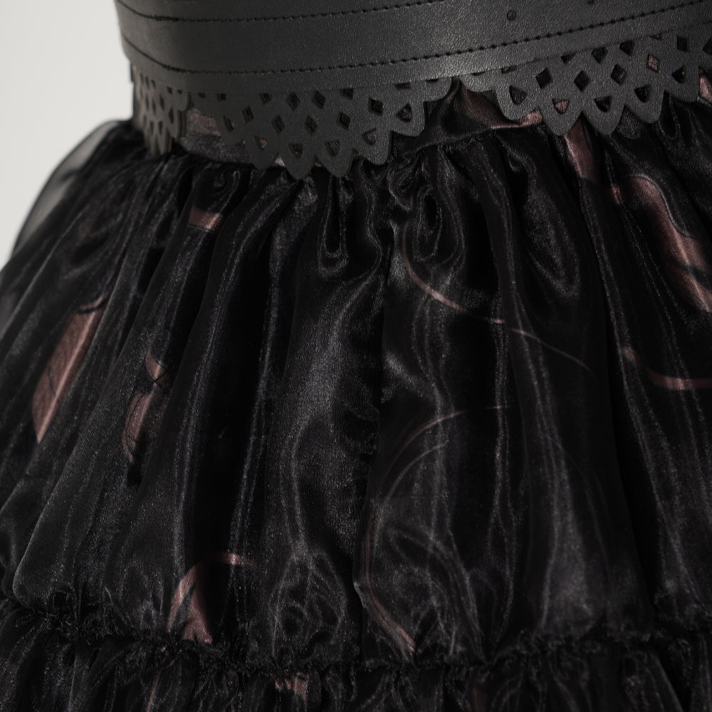 Wednesday The Addams Family (Serie de TV 2022) Wednesday Black Raval Ball Dress Disfraz de Cosplay
