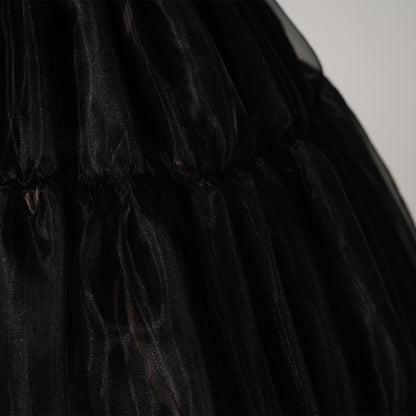 Wednesday The Addams Family (Serie de TV 2022) Wednesday Black Raval Ball Dress Disfraz de Cosplay