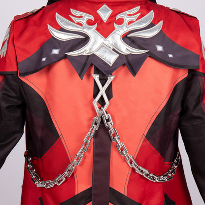 Costume cosplay Genshin Impact Diluc Red Dead of Night