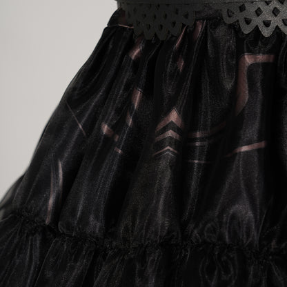 Wednesday The Addams Family (2022 TV Series) Wednesday Black Raval Ball Dress Cosplay Costume