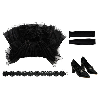 星期三亞當斯一家（2022 電視劇）Wednesday Black Raval Ball Dress Cosplay Costume