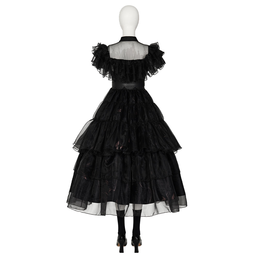 Mercredi la famille Addams (série télévisée 2022) mercredi robe de bal Raval noire Costume Cosplay