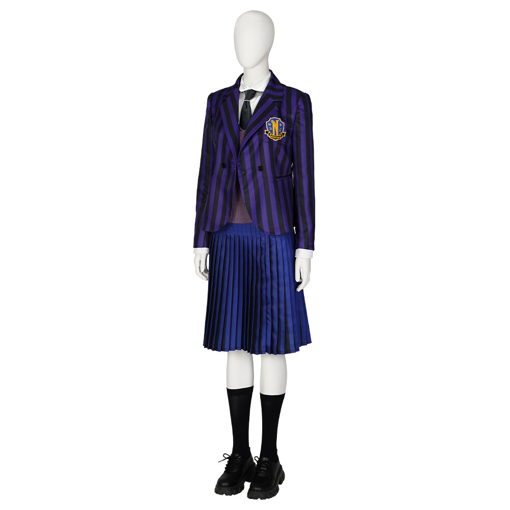 星期三（2022 電視劇）Nevermore Academy Uniform 紫色女角色扮演服