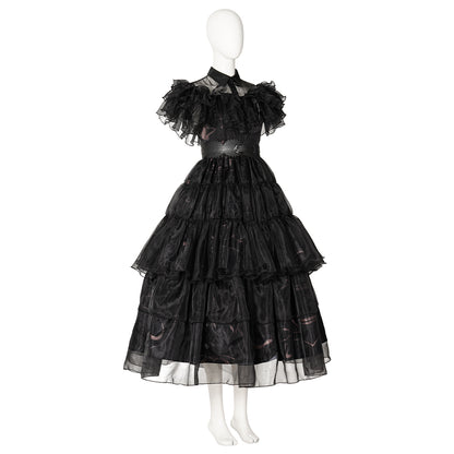 Mercoledì La famiglia Addams (serie TV 2022) Mercoledì Black Raval Ball Dress Cosplay Costume