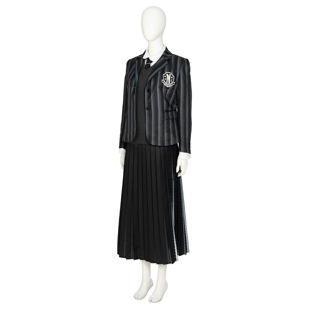 La familia Addams 2022 miércoles miércoles Addams escuela uniforme Cosplay disfraz