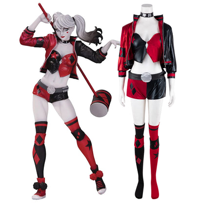 Harley Quinn Black Red Cosplay Costumes - Suicide Squad Isekai Collection –  Cosplay Clans