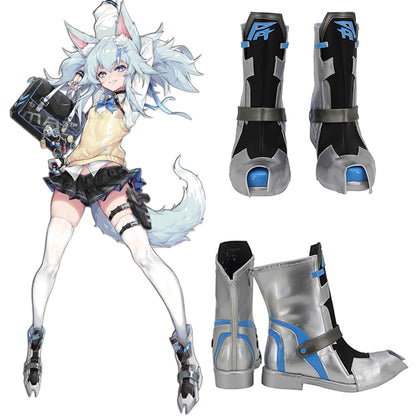 Botas de Cosplay para niñas Frontline PA15 Sliver Black Shoes