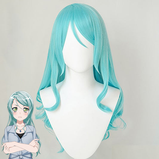 BanG Dream! Roselia Hikawa Sayo Blue Green Cosplay Wig