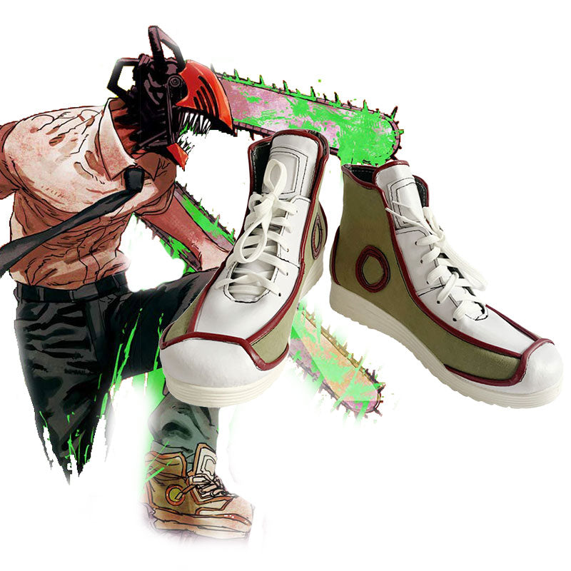 Chainsaw Man Denji Green Cosplay Shoes