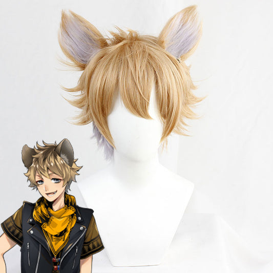 Disney Twisted Wonderland Savanaclaw Ruggie Bucchi Peluca de cosplay marrón