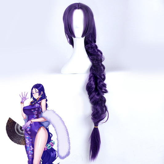Fate Grand Order FGO 源之賴光 源之賴光 旗袍 紫色 Cosplay 假髮