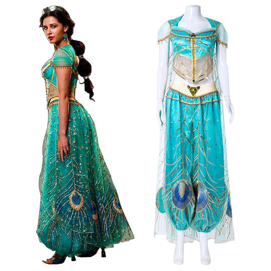Disney 2019 ALADDIN Princess Jasmine Cosplay Costume