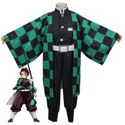 Demon Slayer per bambini: costume cosplay Kimetsu No Yaiba Kamado Tanjirou