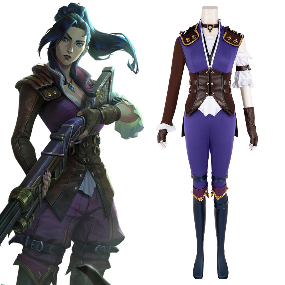 Arcane Caitlyn from League of Legends LOL Cosplay Costume