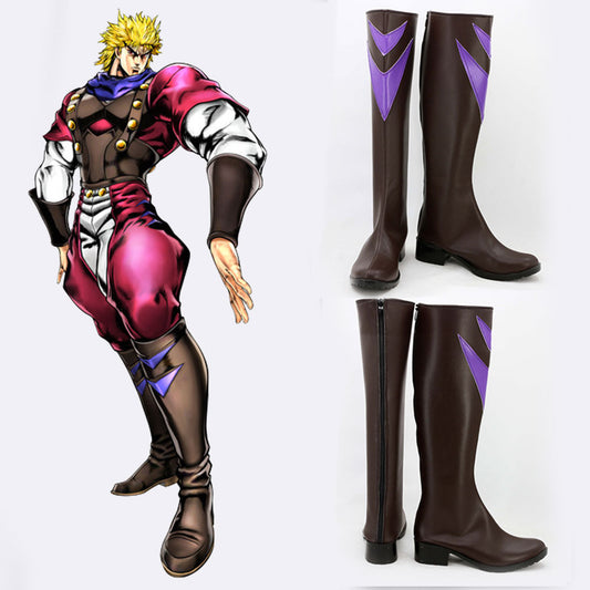 JoJo's Bizarre Adventure: Phantom Blood Dio Brando Zapatos marrones Botas de cosplay