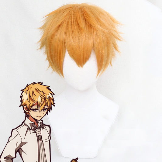 Jibaku 少年 Hanako-Kun Minamoto Teru Golden Cosplay 假髮