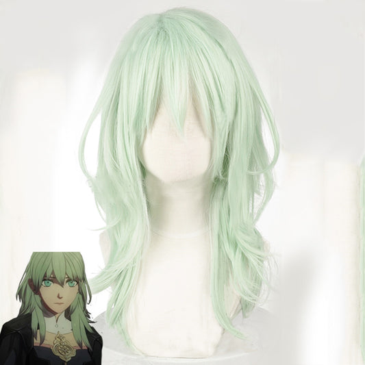 Emblema del fuoco: Parrucca cosplay femminile Byleth Green di tre case