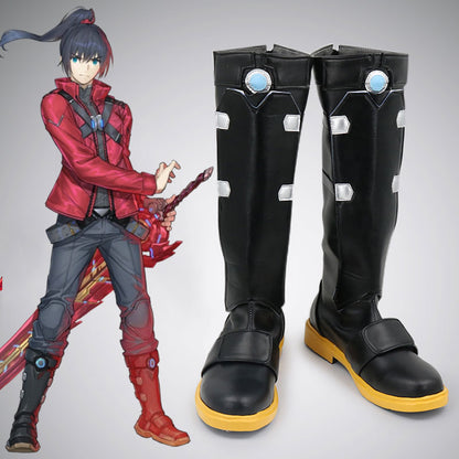 Xenoblade Chronicles 3 Noah Chaussures noires Cosplay Bottes