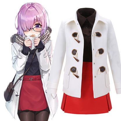 Fate Grand Order FGO Mash Kyrielight Winter Clothing Cosplay Costume