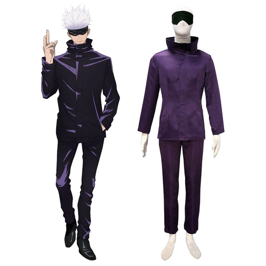 Jujutsu Kaisen sorcellerie combat Satoru Gojo violet Cosplay Costume