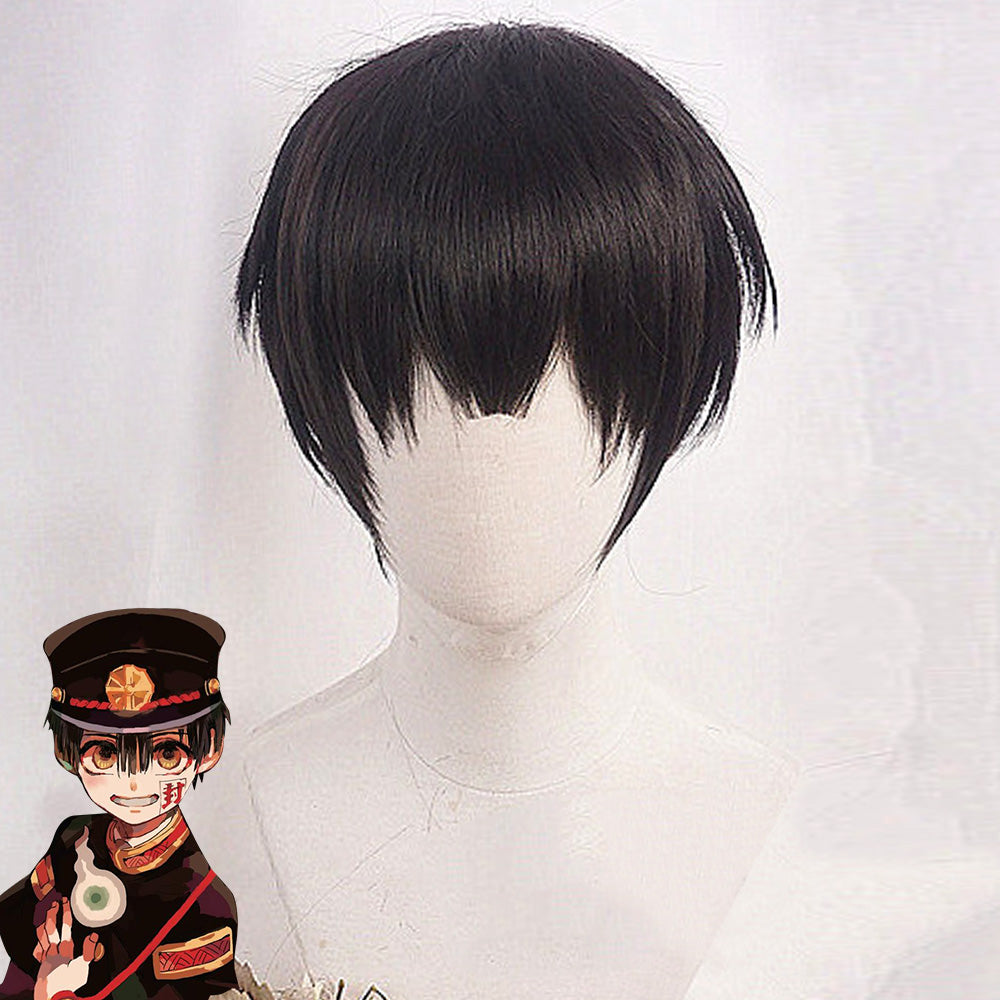 Jibaku Shounen Hanako-kun Hanako Yugi Amane Peluca de cosplay negra