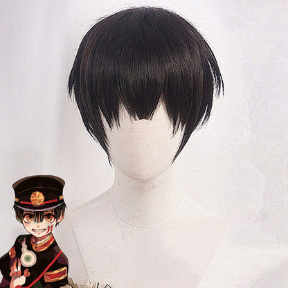 Jibaku Shounen Hanako-kun Hanako Yugi Amane Peluca de cosplay negra