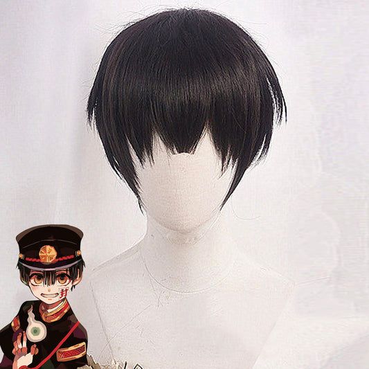 Jibaku Shounen Hanako-kun Hanako Yugi Amane Peluca de cosplay negra